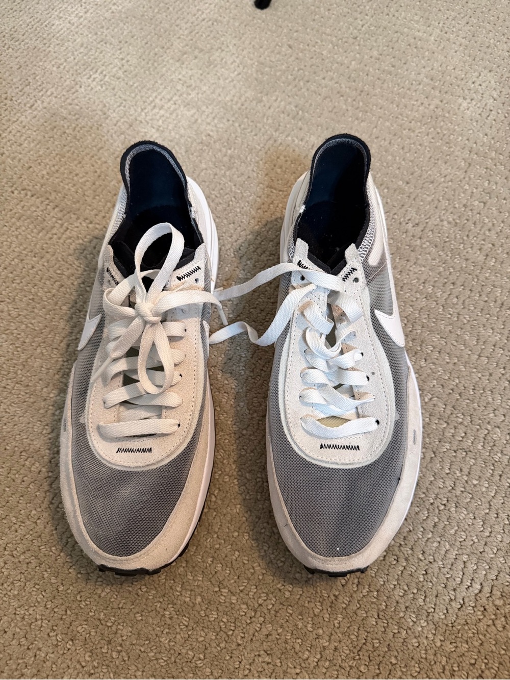 Nike Grey and White Running Sneakers